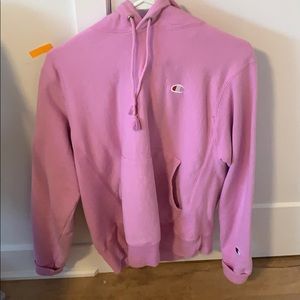 Champion reverse weave pink hoodie